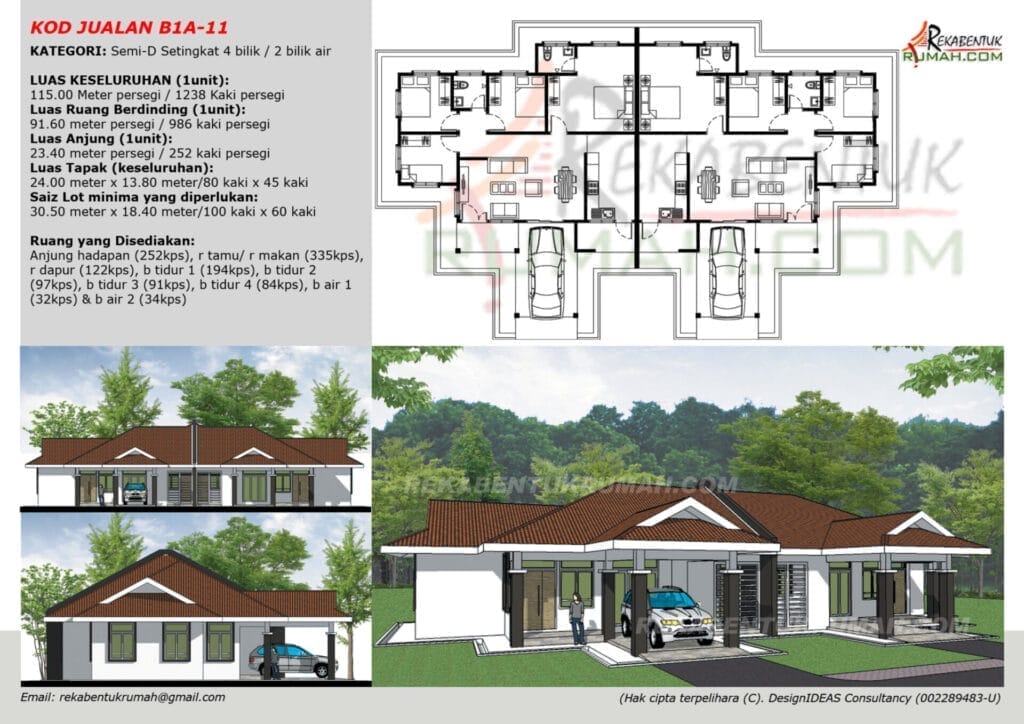 1 Tingkat Semi-D <1,400 sqf 11 1 Tingkat SemiD 1400sqf Page12