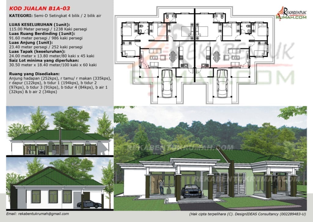 1 Tingkat Semi-D <1,400 sqf 3 1 Tingkat SemiD 1400sqf Page4