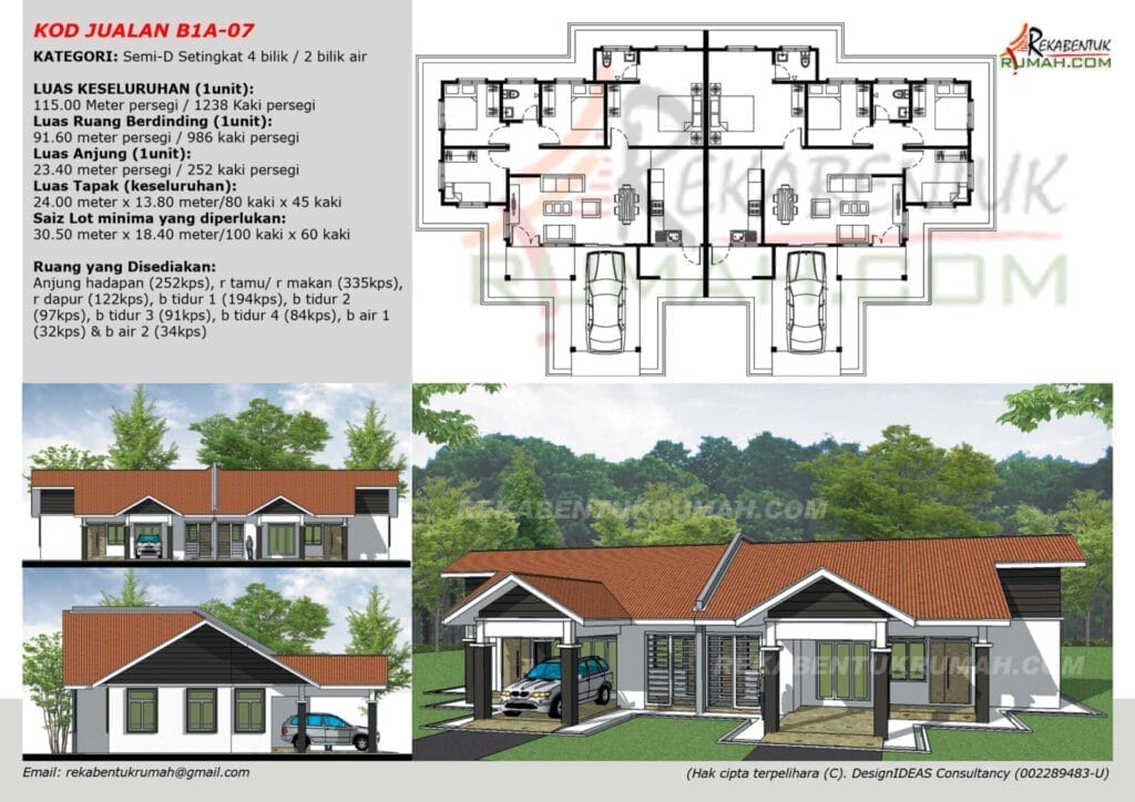 1 Tingkat Semi-D <1,400 sqf 7 1 Tingkat SemiD 1400sqf Page8
