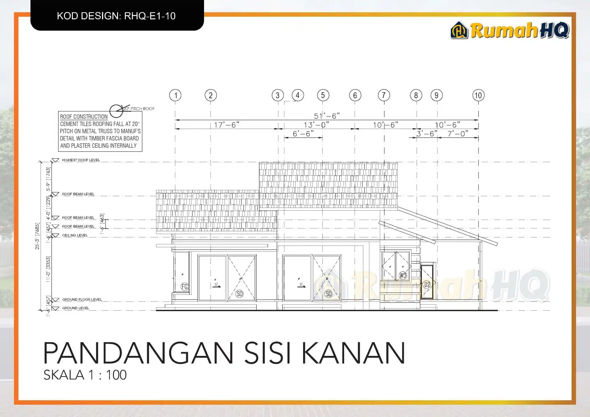 RHQ-E1-10 23 Rekabentuk Design Rumah RHQ E1 10 11